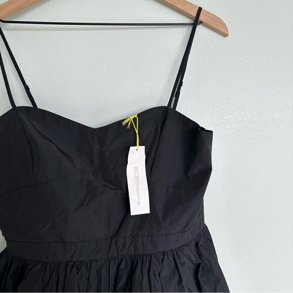BCBGeneration Black Rustle Chiffon Party Dress - Picture 4 of 5
